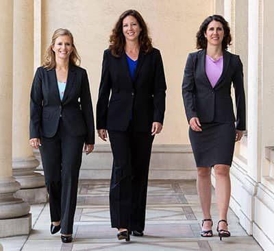 Attorneys Marinda Neumann, Lindsay Nakagawa and Sara Bradley.